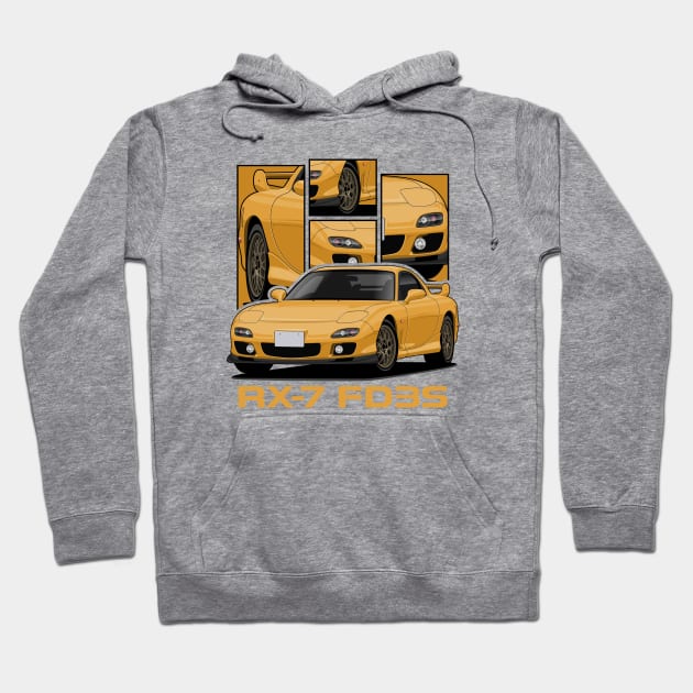 Mazda RX-7 FD3S Hoodie by squealtires